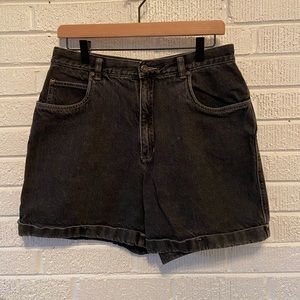 Vintage Liz Claiborne Black Denim High Waisted Shorts